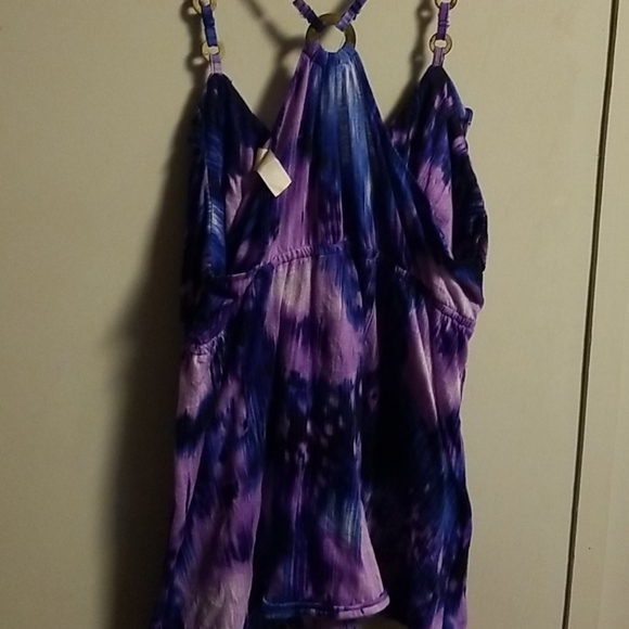 Purple and blue spaghetti strap top - Picture 5 of 7